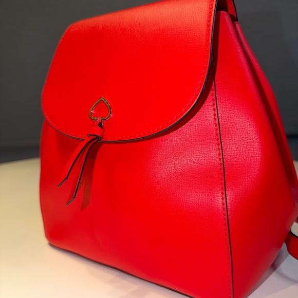 Red Leather Backpack - Picture 3 of 14